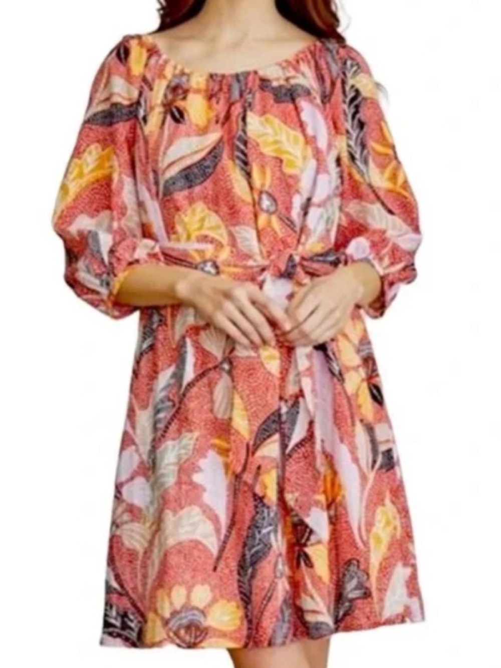 Elizabeth and James Marika "Uptown Garden" 100% Cotton dress size XL NWT
